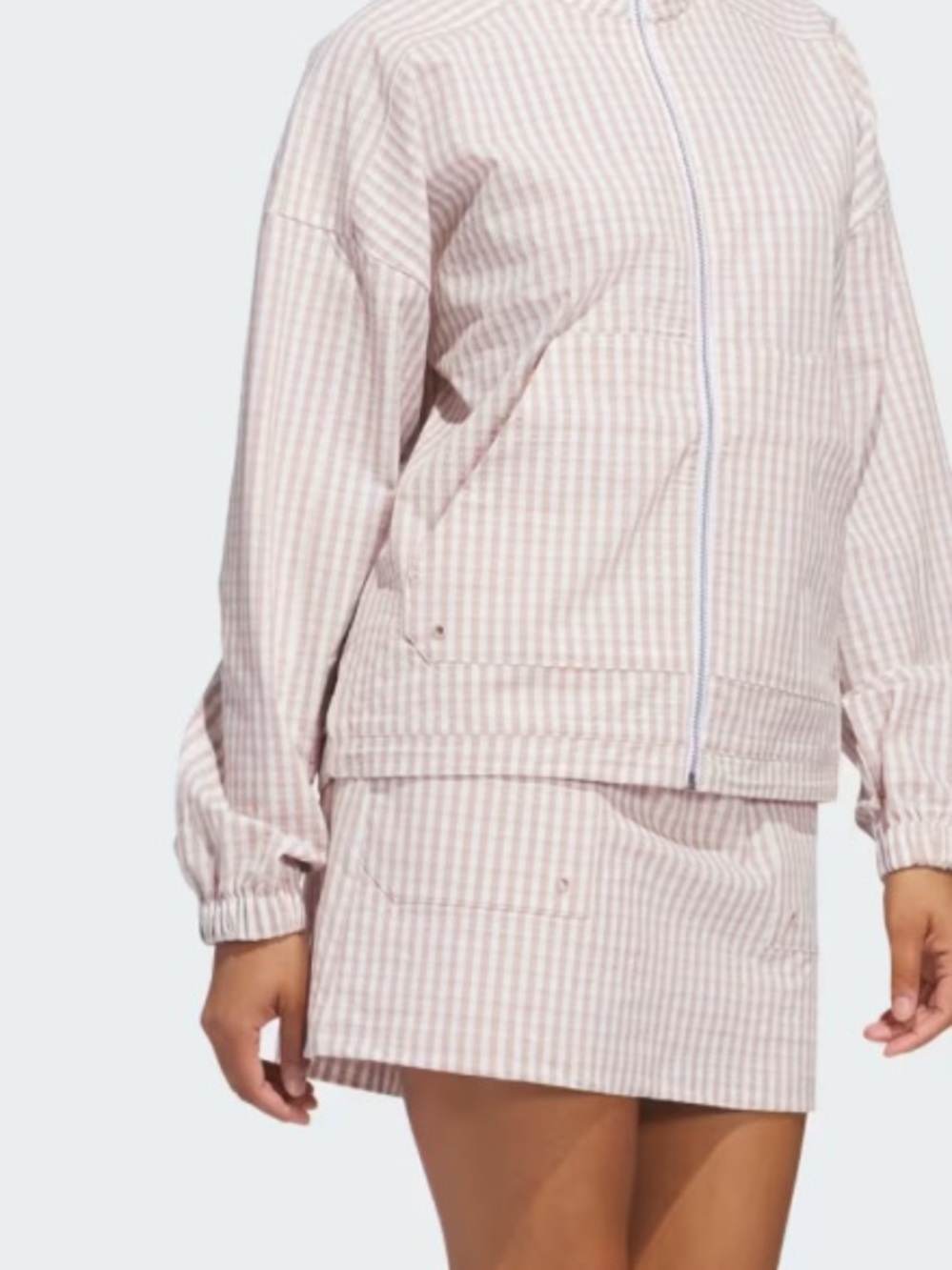 adidas Women's Gingham Skort in Tan and White size Small